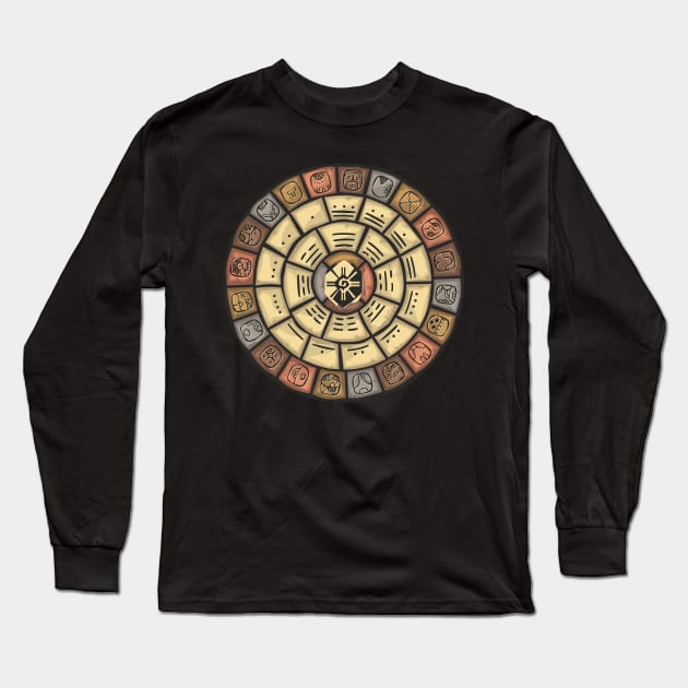 Mayan calendar Long Sleeve T-Shirt by VizRad